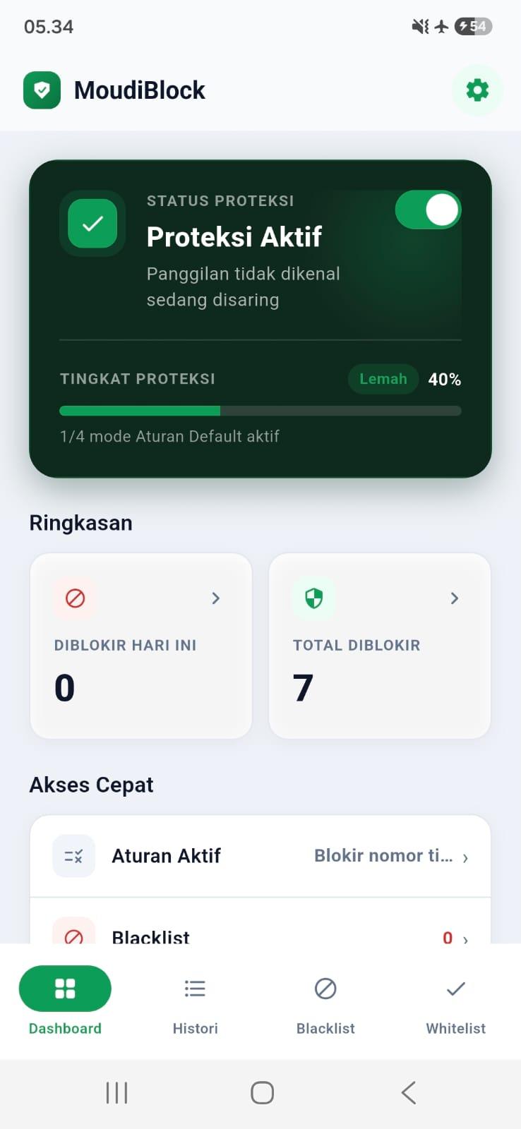 Dashboard MoudiBlock